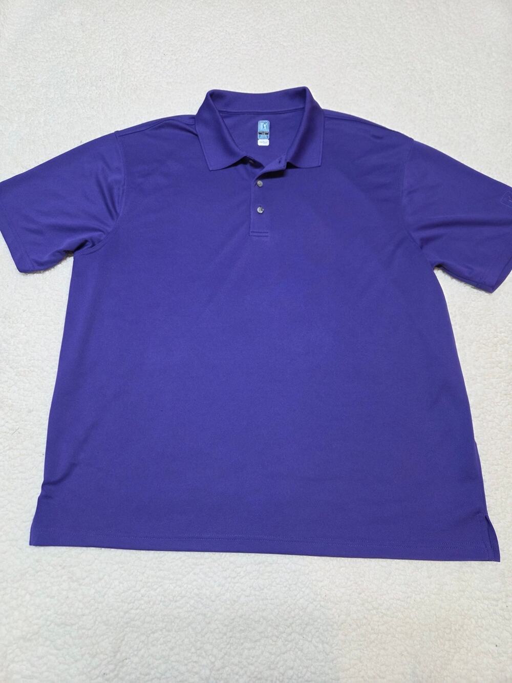 PGA Tour Purple Short-Sleeve Polo